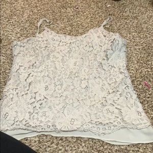 Lacy white tanktop